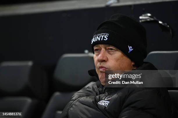 Chris Boyd, Coaching Consultant of Northampton Saints looks on prior to during the Gallagher Premiership Rugby match between Exeter Chiefs and...