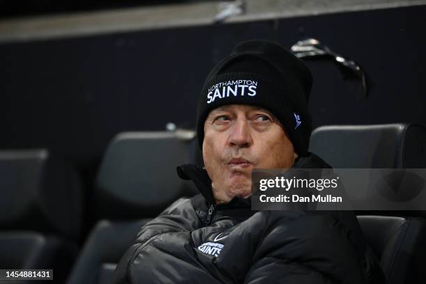 Chris Boyd, Coaching Consultant of Northampton Saints looks on prior to during the Gallagher Premiership Rugby match between Exeter Chiefs and...