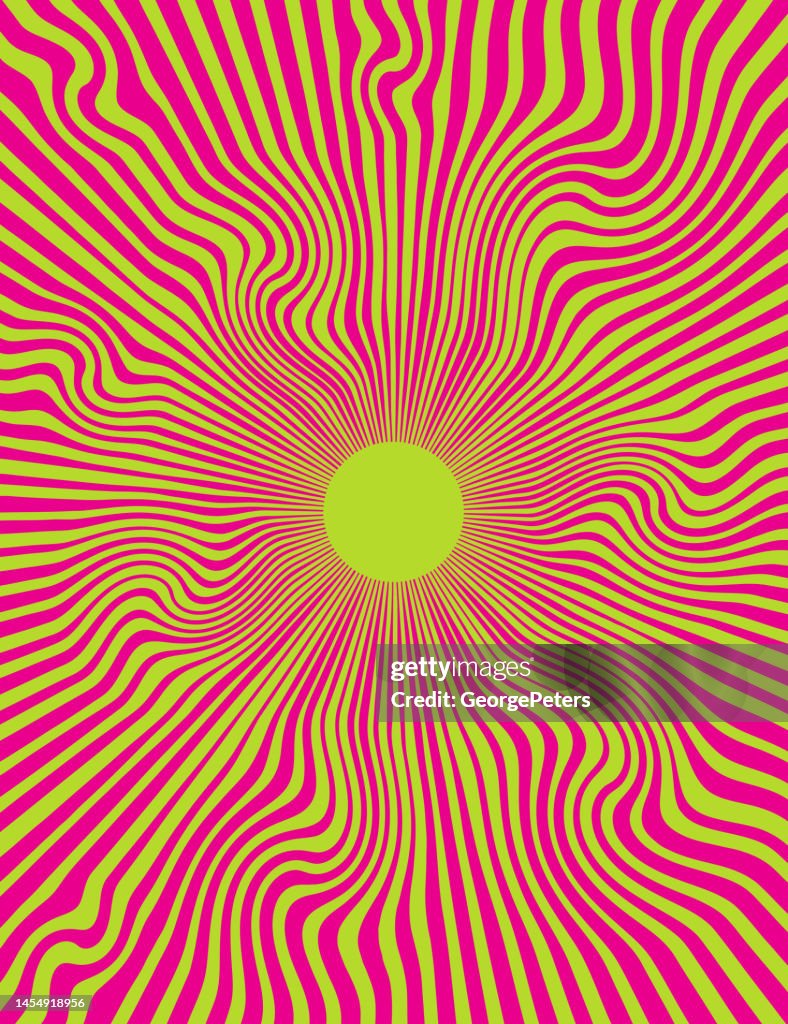 Psychedelic Sun with Sunbeams