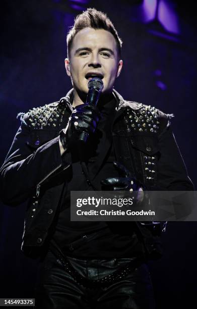 Shane Filan of Westlife performs on stage at the O2 Arena on May 12, 2010 in London, United Kingdom.