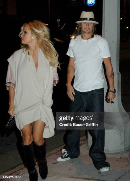 Pamela Anderson and Kid Rock are seen on September 23, 2005 in Los Angeles, California.
