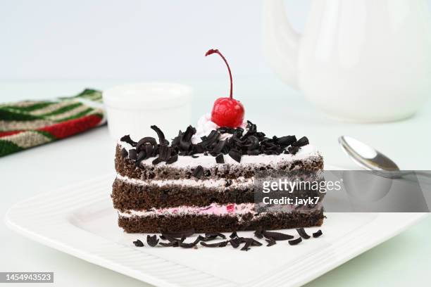 black forest cake - black forest gateau stock pictures, royalty-free photos & images
