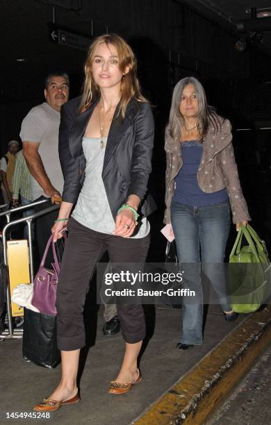 Kiera Knightly and Sharman MacDonald are seen on September 06, 2005 in Los Angeles, California.