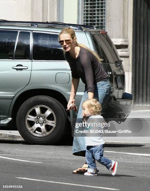 Gwyneth Paltrow and Apple Martin are seen on September 03, 2005 in New York City.