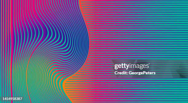 bildbanksillustrationer, clip art samt tecknat material och ikoner med half tone pattern abstract background - psykedelisk musik