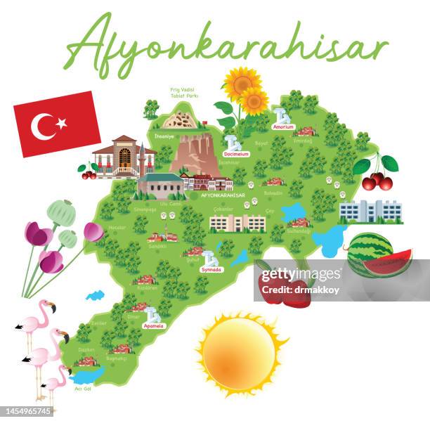 afyonkarahisar travel - manisa stock illustrations