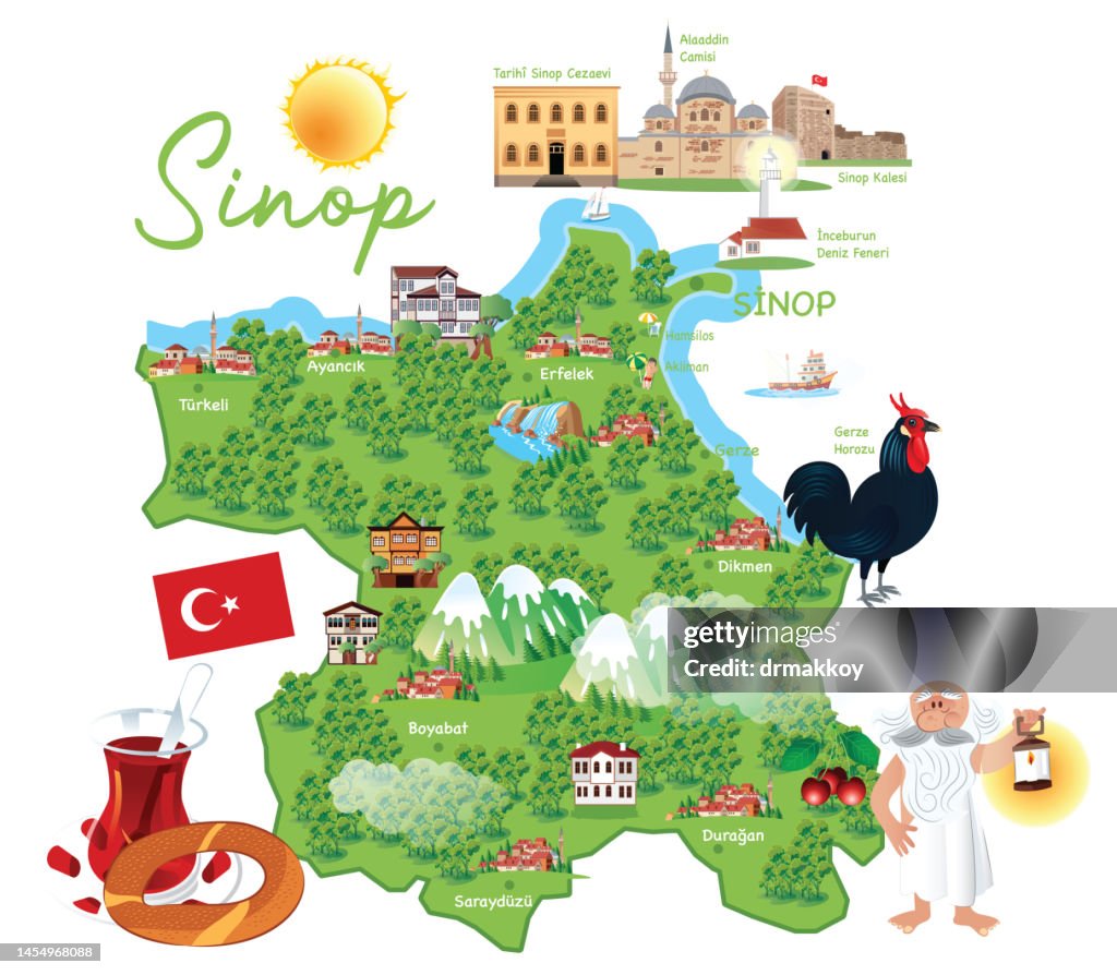 Cartoon Map of Sinop City