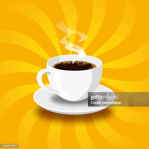 a cup of coffee - coffee steam stock illustrations