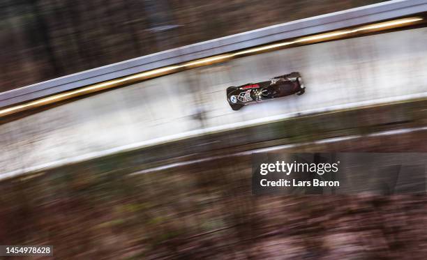Nicole Vogt and Jasmine Jones of USA compete in the 2-woman Bobsleigh during the BMW IBSF Skeleton World Cup at Veltins Eis-Arena on January 08, 2023...