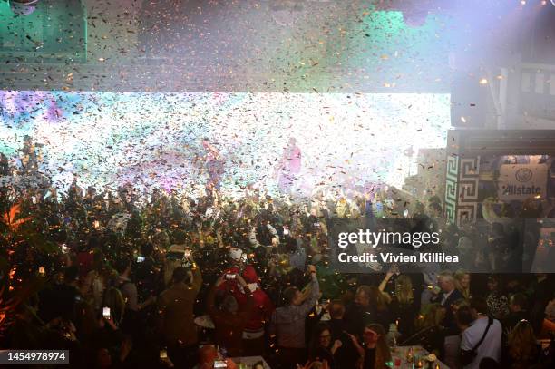 Mike Posner performs onstage during the Allstate Party at the Playoff, hosted by ESPN & CFP on January 07, 2023 in Los Angeles, California.