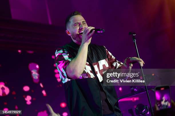 Mike Posner performs onstage during the Allstate Party at the Playoff, hosted by ESPN & CFP on January 07, 2023 in Los Angeles, California.