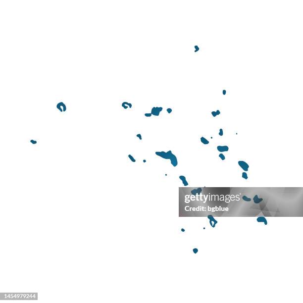 illustrazioni stock, clip art, cartoni animati e icone di tendenza di mappa delle isole marshall - carta bianca ritagliata su sfondo blu - isole marshall