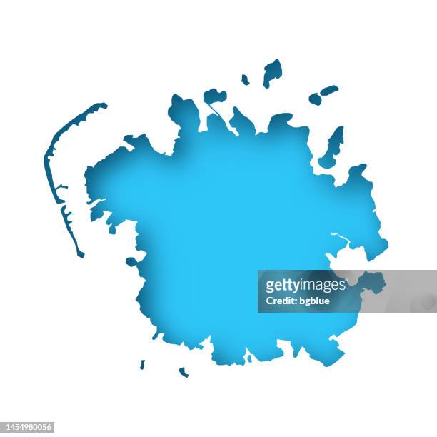 stockillustraties, clipart, cartoons en iconen met micronesia map - white paper cut out on blue background - pohnpei