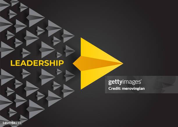 flying paper airplanes. think differently, leadership, trends, creative solution and unique way concept. be different - think differently concept stock illustrations