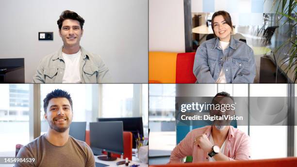 video conference screen - zoom screen stock pictures, royalty-free photos & images