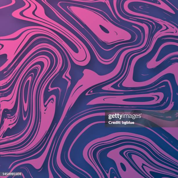 liquid background with purple gradient - trendy design - blue marble pattern stock illustrations