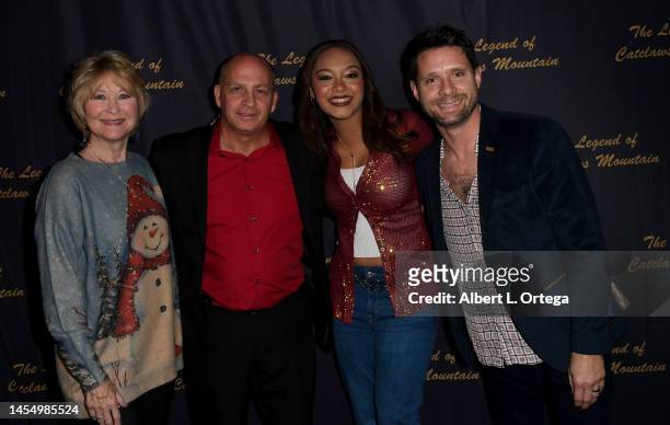 Dee Wallace, Ritchie Greer, Hayden Hishaw and Brian Ramian attend the Screening Of "The Legend Of Catclaws Mountain" held at Fine Arts Theatre on...
