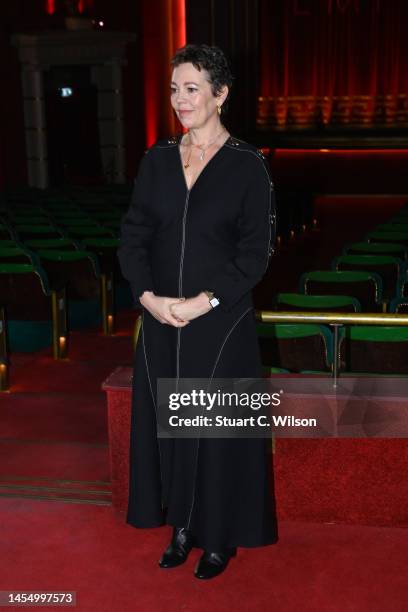 Olivia Colman attends a photocall following a special screening of "Empire of Light" at Dreamland on January 08, 2023 in Margate, England.
