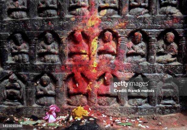 hindu altar ( nepal) - hinduism stock pictures, royalty-free photos & images