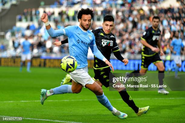 Felipe Anderson of SS Lazio in action during the Serie A match between SS Lazio and Empoli FC at Stadio Olimpico on January 08, 2023 in Rome, Italy.