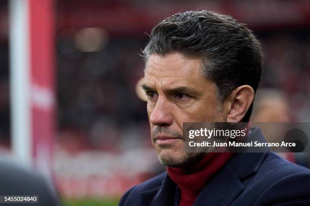 Sporting Gijon owner Alejandro Irarragorri looks on during the Copa del Rey round of 32 match between Real Sporting and Rayo Vallecano at El Molinon...