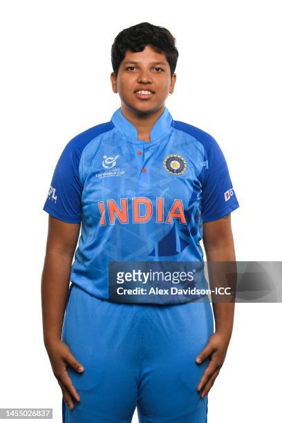 Richa Ghosh of India poses for a portrait prior to the ICC Women's U19 T20 World Cup 2023 on January 08, 2023 in Johannesburg, South Africa.