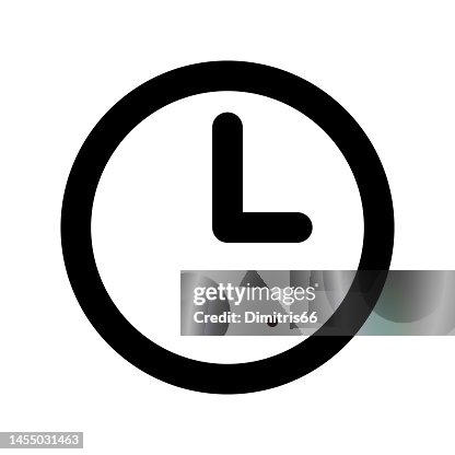 Minimal vector clock icon - Three o'clock Minimal vector clock icon - Three o'clock