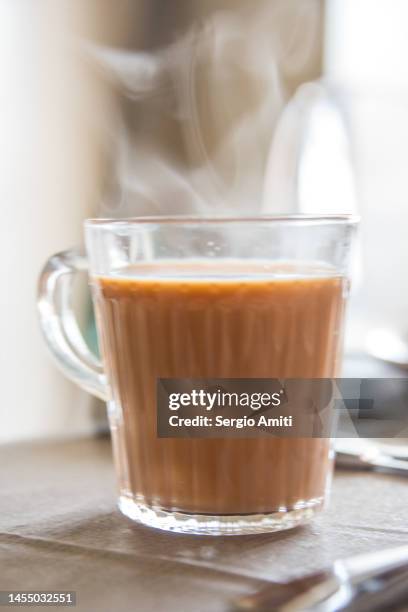 homemade karak chai - chai tea stock pictures, royalty-free photos & images