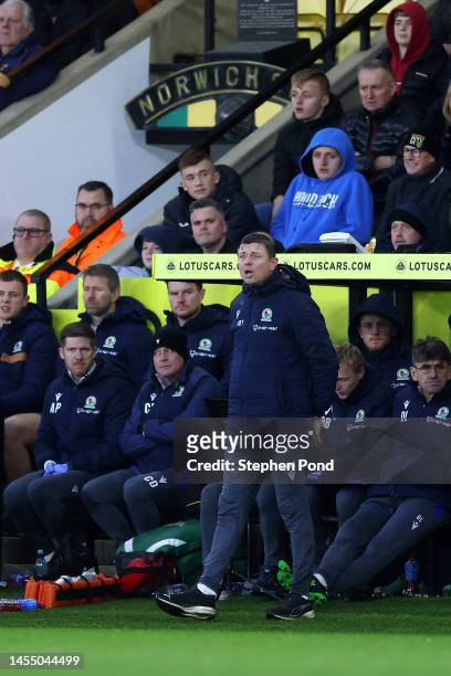 Blackburn Rovers Manager Jon Dahl Tomasson during the Emirates FA Cup Third Round match between Norwich City and Blackburn Rovers at Carrow Road on...