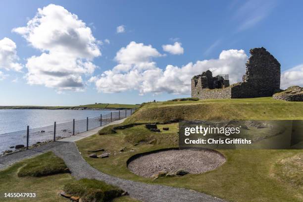 jarlshof, shetland, scotland, uk - bronze age stock pictures, royalty-free photos & images