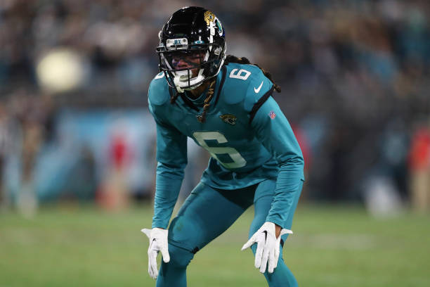 Chris Claybrooks of the Jacksonville Jaguars in action during the second half against the Tennessee Titans at TIAA Bank Field on January 07, 2023 in...