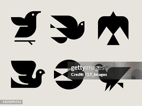 Mid-century Modern Bird Icons Mid-century Modern Bird Icons