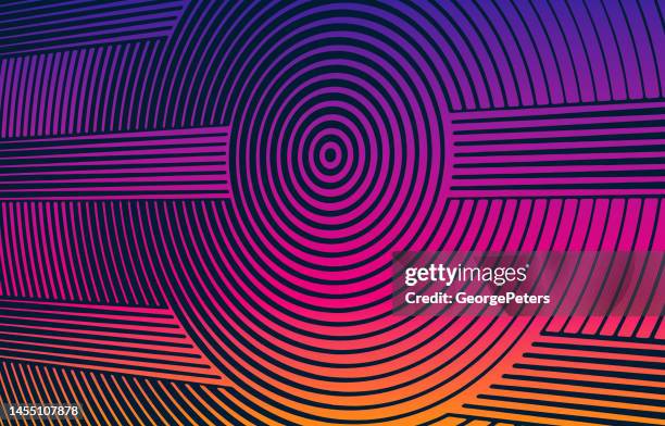 futuristic concentric circles abstract background - steampunk stock illustrations