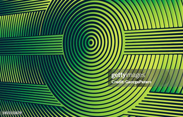 futuristic concentric circles abstract background - steampunk background stock illustrations