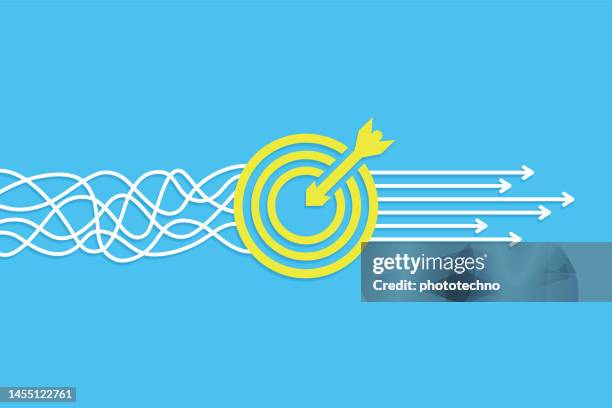 goal solution concept on blue background - computer solid background stock illustrations