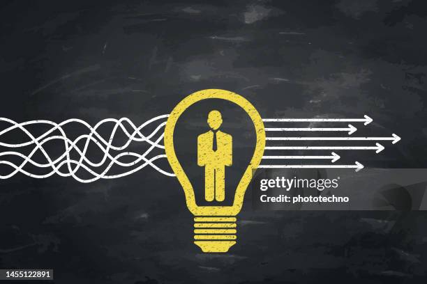 human resources concepts on chalkboard background - computer confused stock illustrations