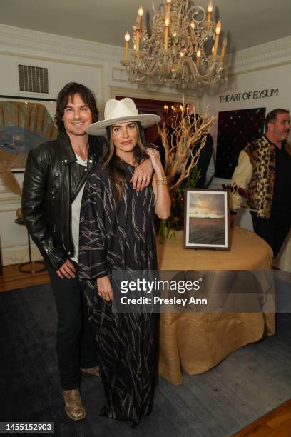 Ian Somerhalder and Nikki Reed attend The Art Of Elysium Celebrates Nikki Reed's "Into the Unknown" on January 07, 2023 in Los Angeles, California.
