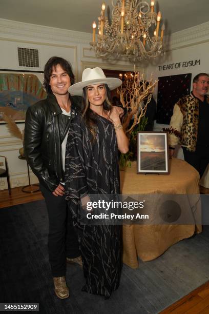 Ian Somerhalder and Nikki Reed attend The Art Of Elysium Celebrates Nikki Reed's "Into the Unknown" on January 07, 2023 in Los Angeles, California.