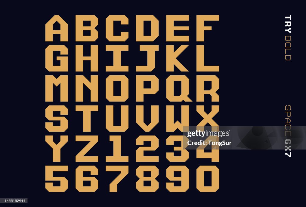 Capital Lettering Tty Bold Font Capital Lettering High-Res Vector Graphic - Getty Images