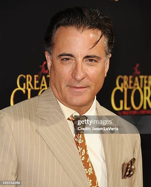 Actor Andy Garcia attends the premiere of "For Greater Glory" at AMPAS Samuel Goldwyn Theater on May 31, 2012 in Beverly Hills, California.