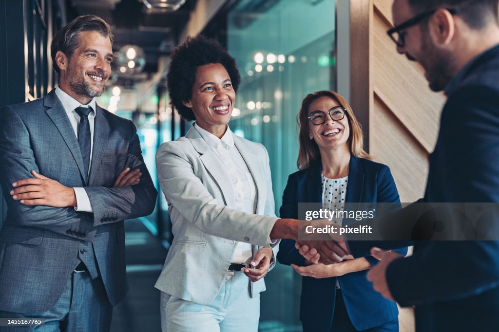 Treffen mit dem neuen Geschäftspartner