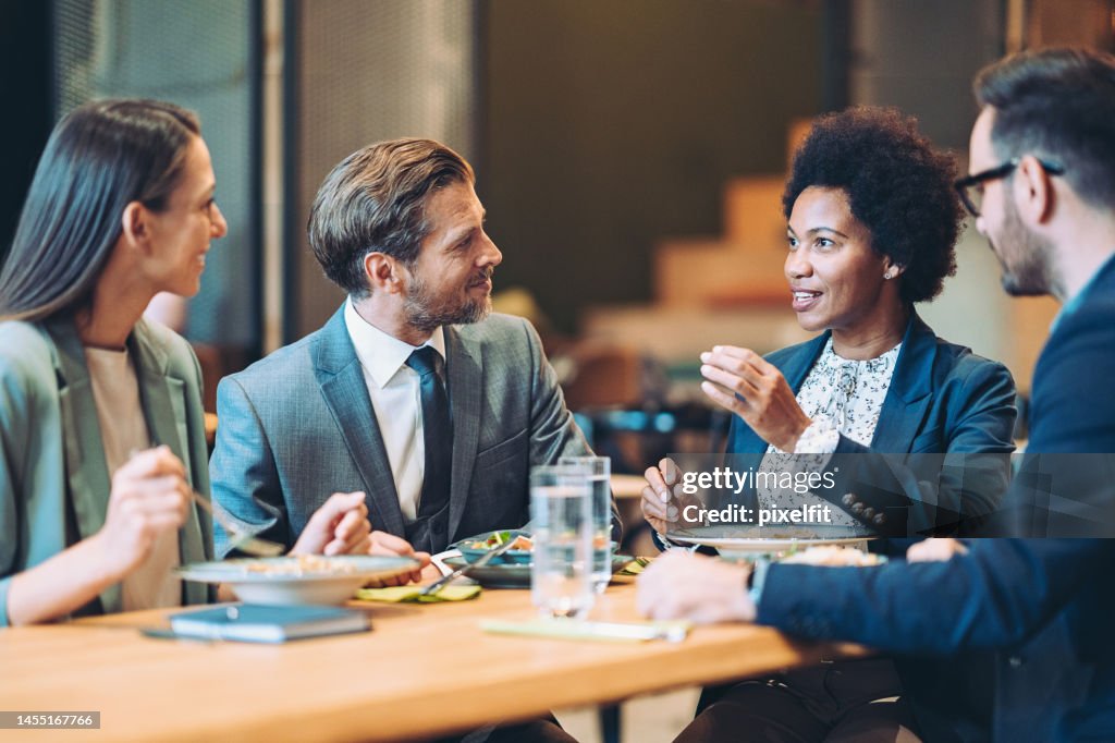 Business people in a restaurant