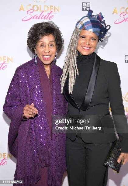 Marla Gibbs and Victoria Rowell attend WP Miller Special Events' "A Golden Salute" to Black actresses at The Ritz-Carlton, Marina del Rey on January...