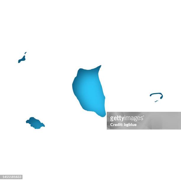 bildbanksillustrationer, clip art samt tecknat material och ikoner med pitcairn islands map - white paper cut out on blue background - pitcairnöarna