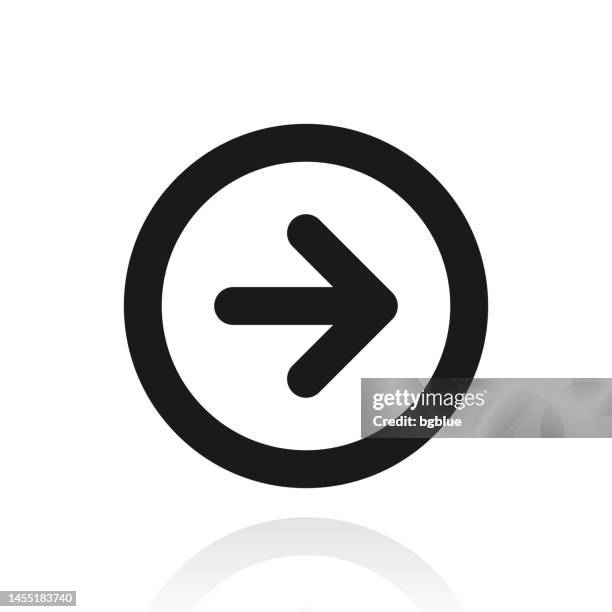 right arrow button. icon with reflection on white background - play button transparent stock illustrations