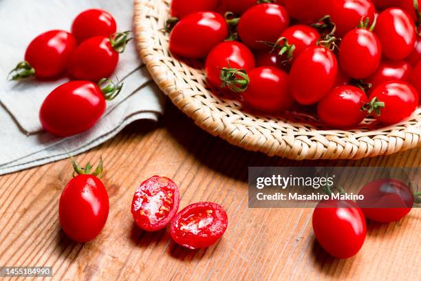 mini tomatoes - cherry tomato stock pictures, royalty-free photos & images