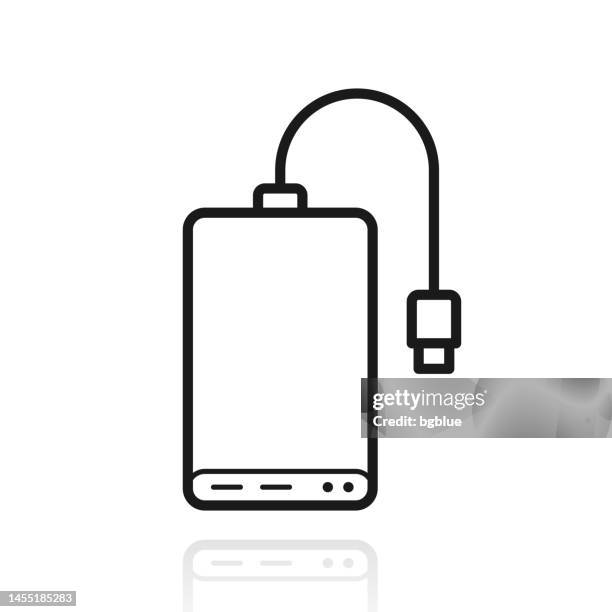 external hard drive. icon with reflection on white background - external hard disk drive stock illustrations