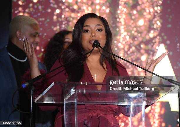 Donielle Nash Nash speaks at WP Miller Special Events' "A Golden Salute" to black actresses at The Ritz-Carlton, Marina del Rey on January 08, 2023...