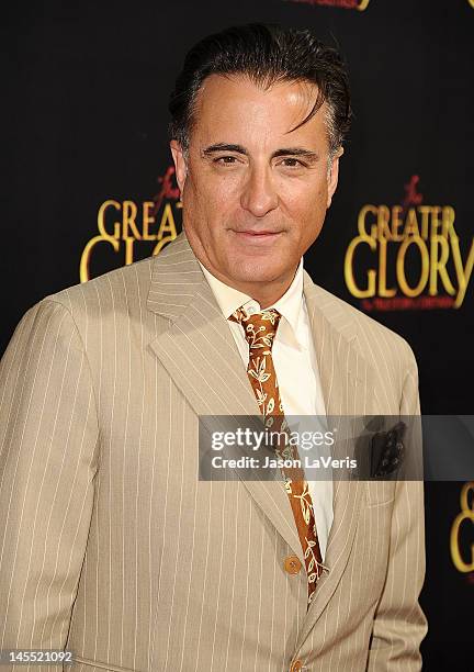 Actor Andy Garcia attends the premiere of "For Greater Glory" at AMPAS Samuel Goldwyn Theater on May 31, 2012 in Beverly Hills, California.