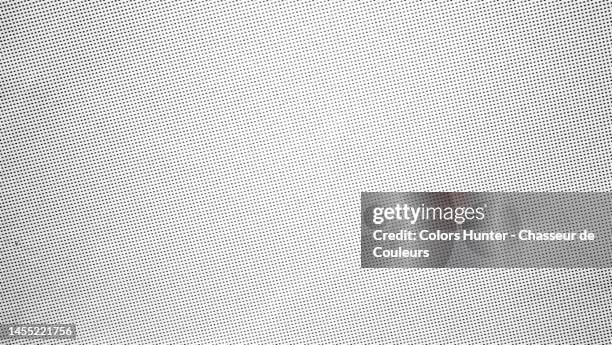 very close-up of a poster in white and grey tones printed using the offset technique in paris - monocromo imagem tonalizada - fotografias e filmes do acervo